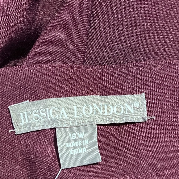 Women Jessica London Eggplant Tummy Control Stretch Boot Pant 16W new - Picture 4 of 5